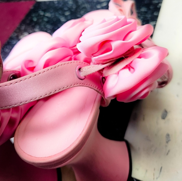 NWOB Rosey Pixie Queen Platform Heels - Pink Sugar Thrillz X DOLLS KILL SZ 7 - Picture 7 of 9